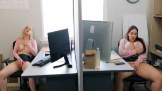 Two busty colleagues masturbate at work se viene adentro xxx