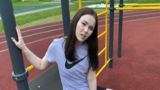 Fucking a babe from an outdoor gym tarzan and banana girl