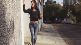 Tiny Tits Latina walking and Masturbating mommy joi